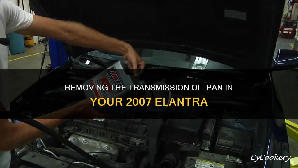 how to romove transmisaion oil pan elantra 2007