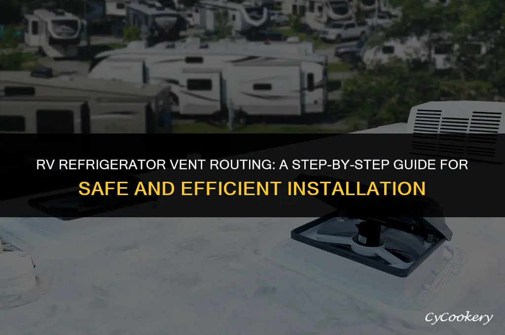 how to route lines through rv refrigerator vent