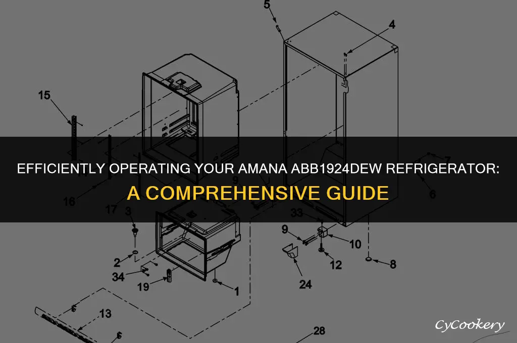 how to run a amana refrigerator model number abb1924dew