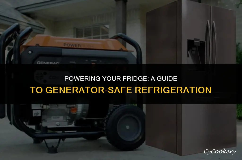 how to run a refrigerator off a generator