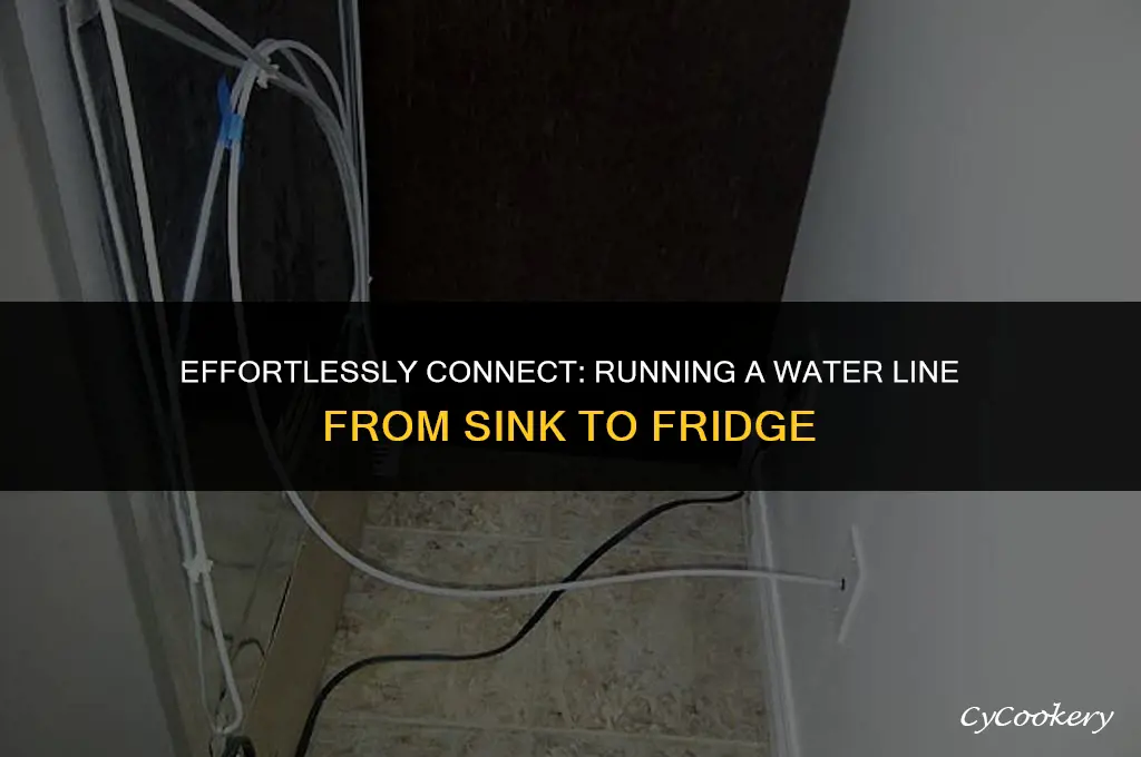 how to run a waterline from sink to refrigerator