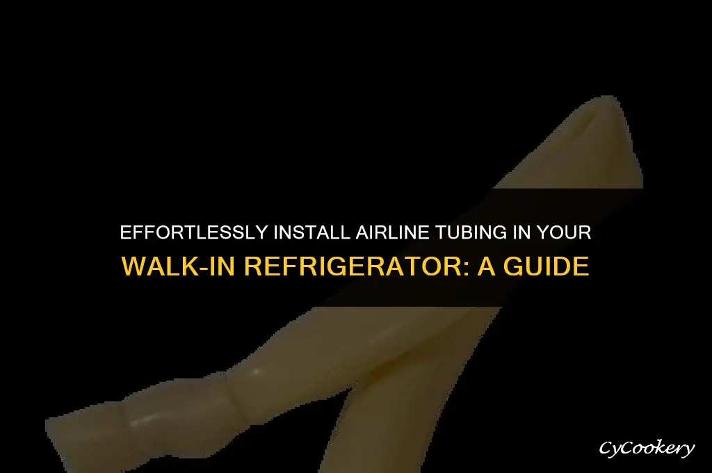 how to run air line tubing into walkin refrigerator
