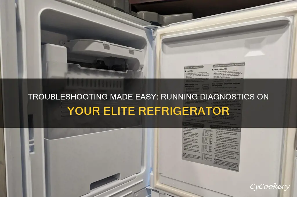how to run diagnostic on elite refrigerator