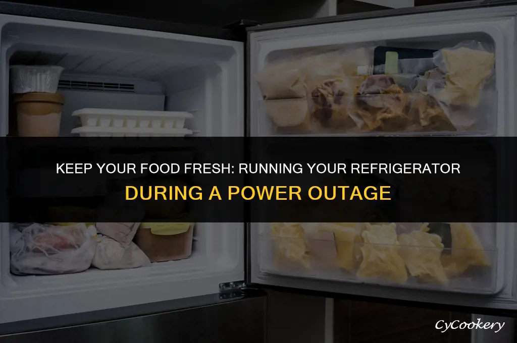 how to run your refrigerator during a power outage