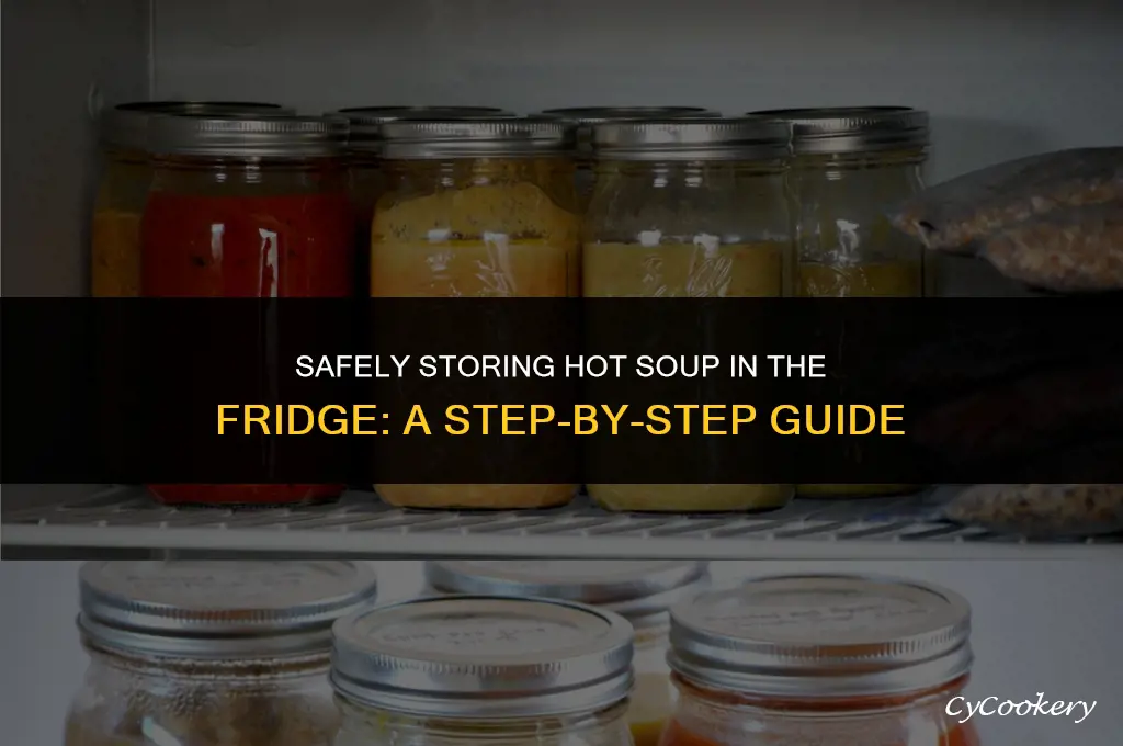 how to safely store hot soup in the refrigerator
