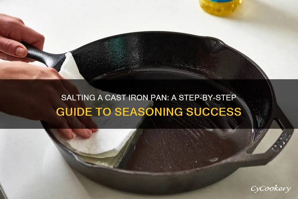 how to salt a cast iron pan