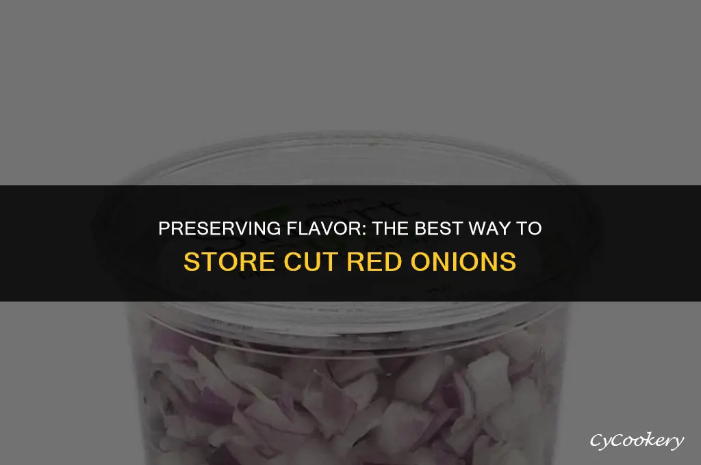how to save cut red onion in the refrigerator