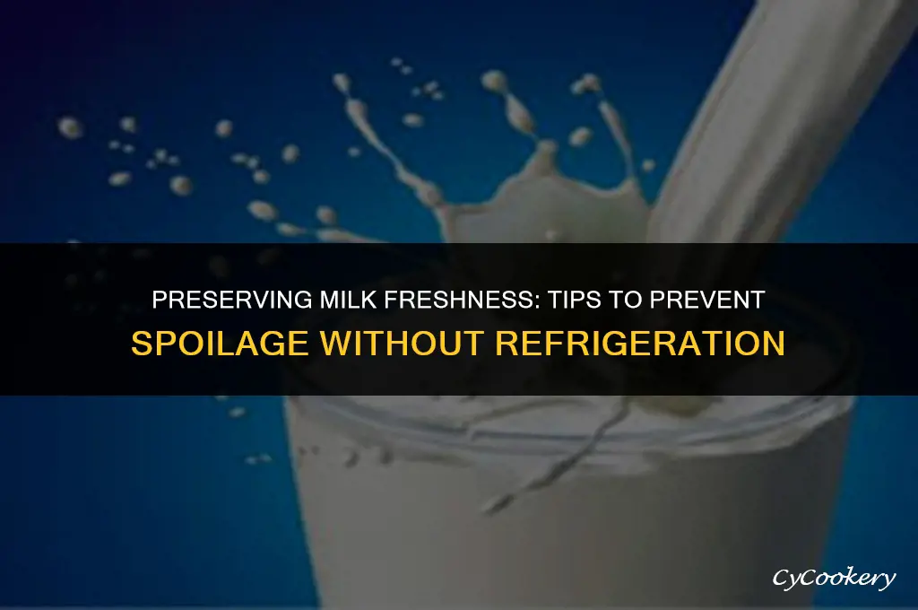 how to save milk getting spoiling without refrigeration
