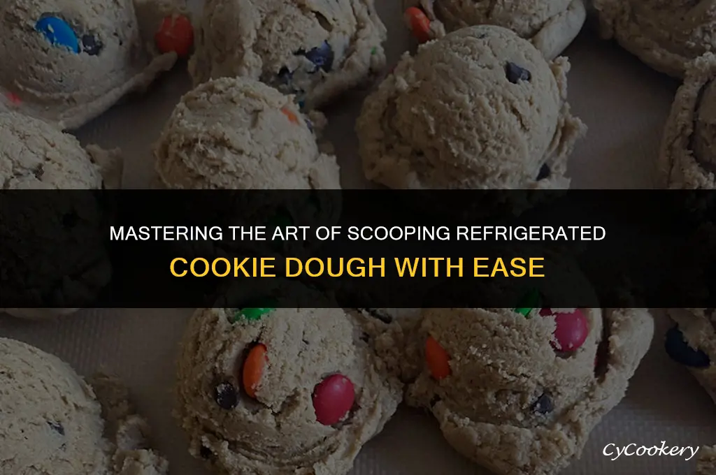 how to scoop refrigerated cookie dough with spoon