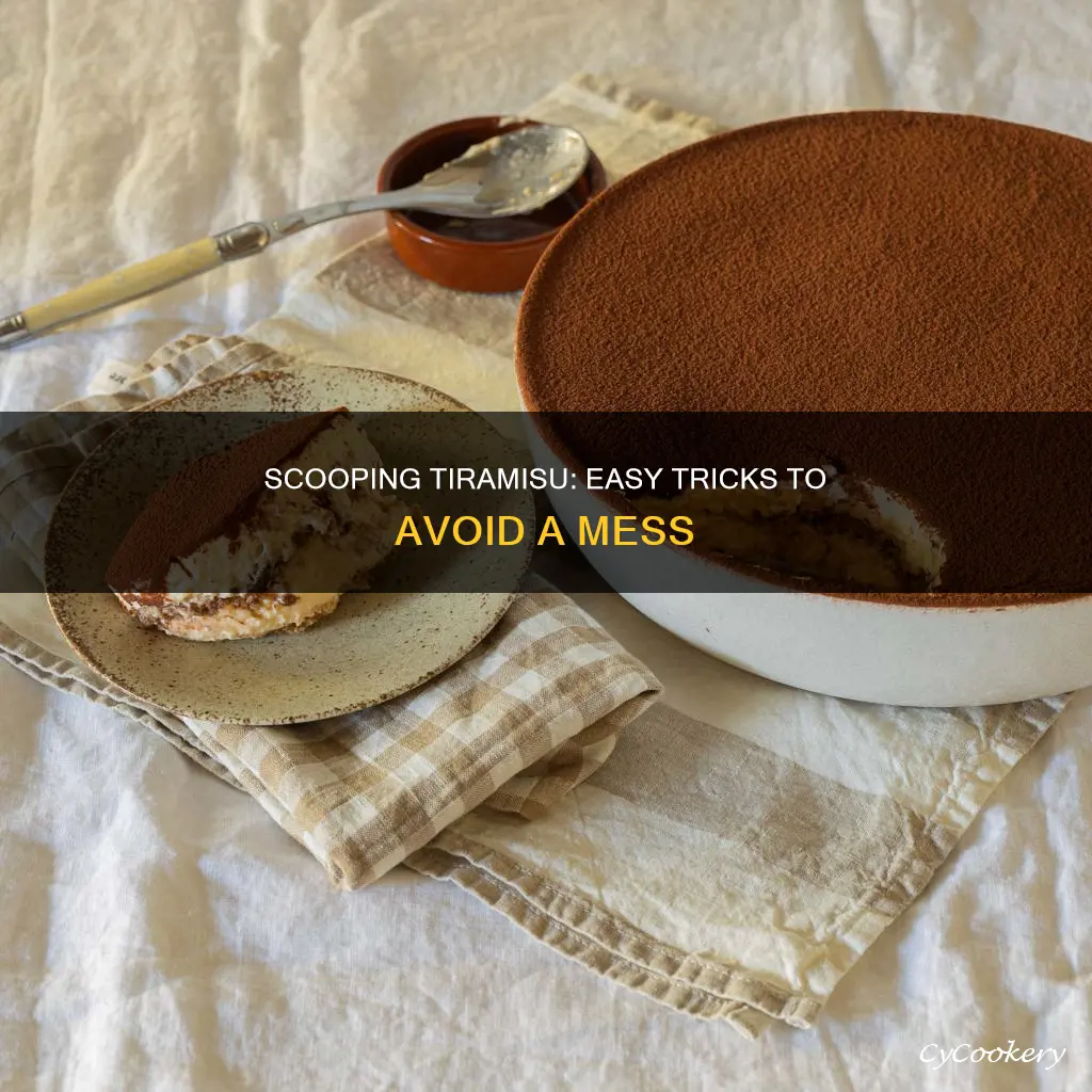how to scoop tiramisu from pan without a mess