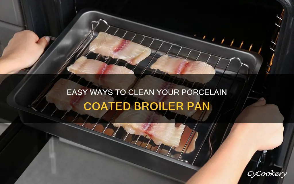 how to scour porcelain coated broiler pan