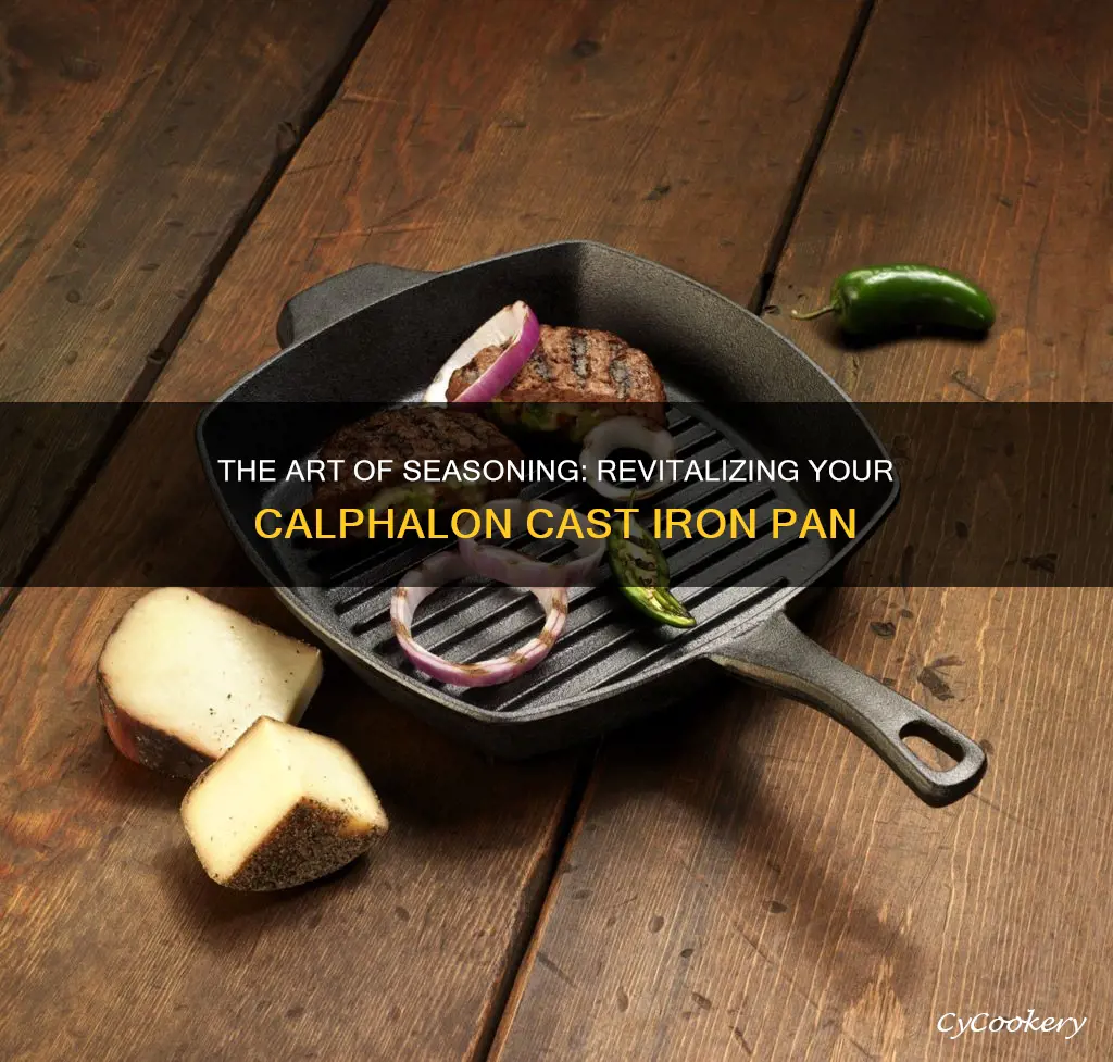 how to season a calphalon cast iron pan