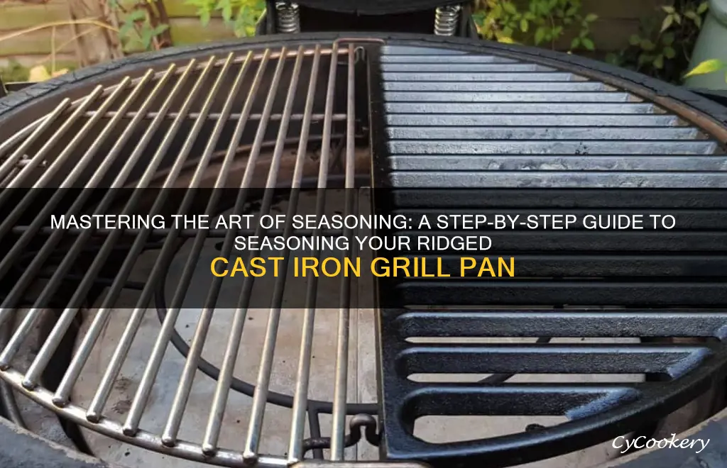 how to season a cast iron grill pan with ridges