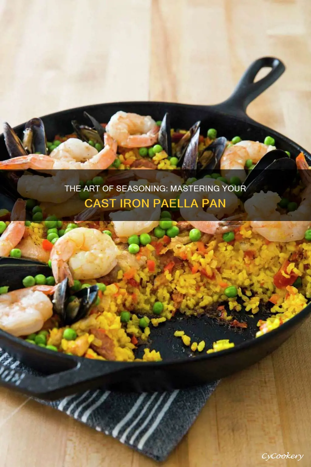 how to season a cast iron paella pan