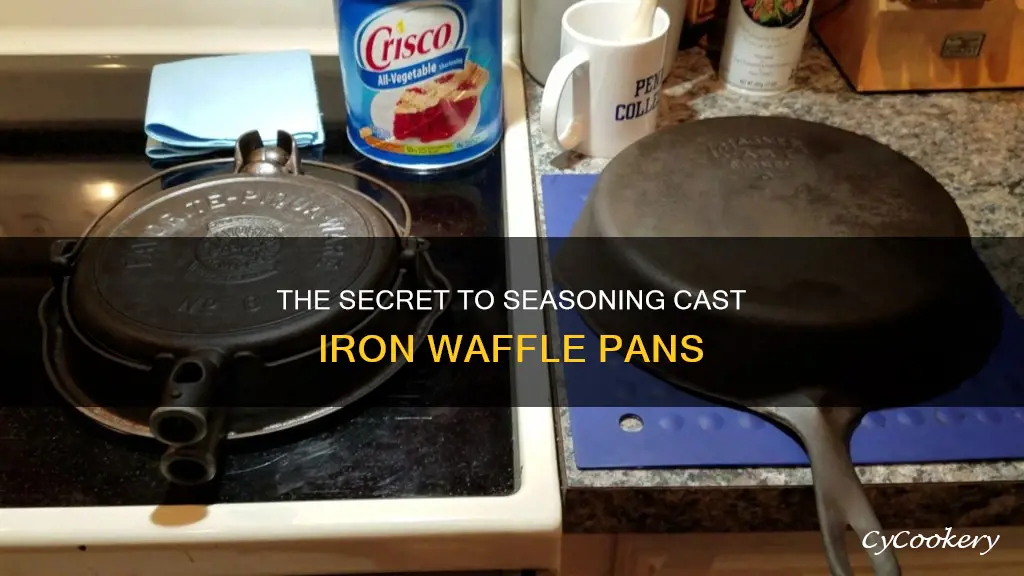 how to season cast iron waffle pan