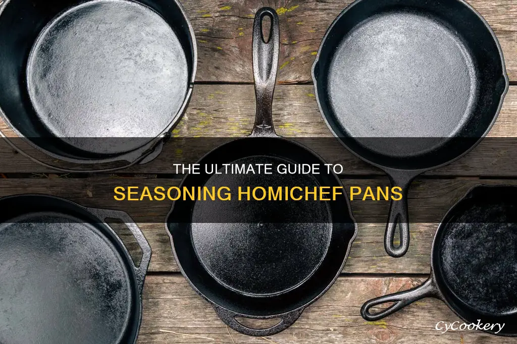 how to season or cure homichef pans