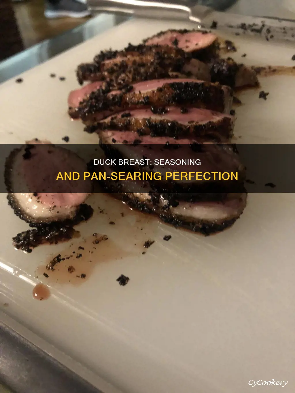 how to season skinless duck breast to pan seared