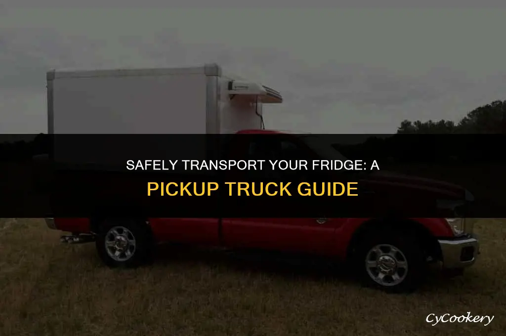 how to secure a refrigerator in a pickup truck
