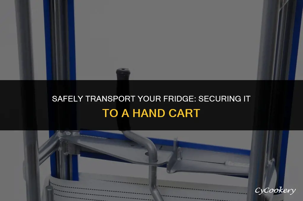how to secure a refrigerator to a hand cart