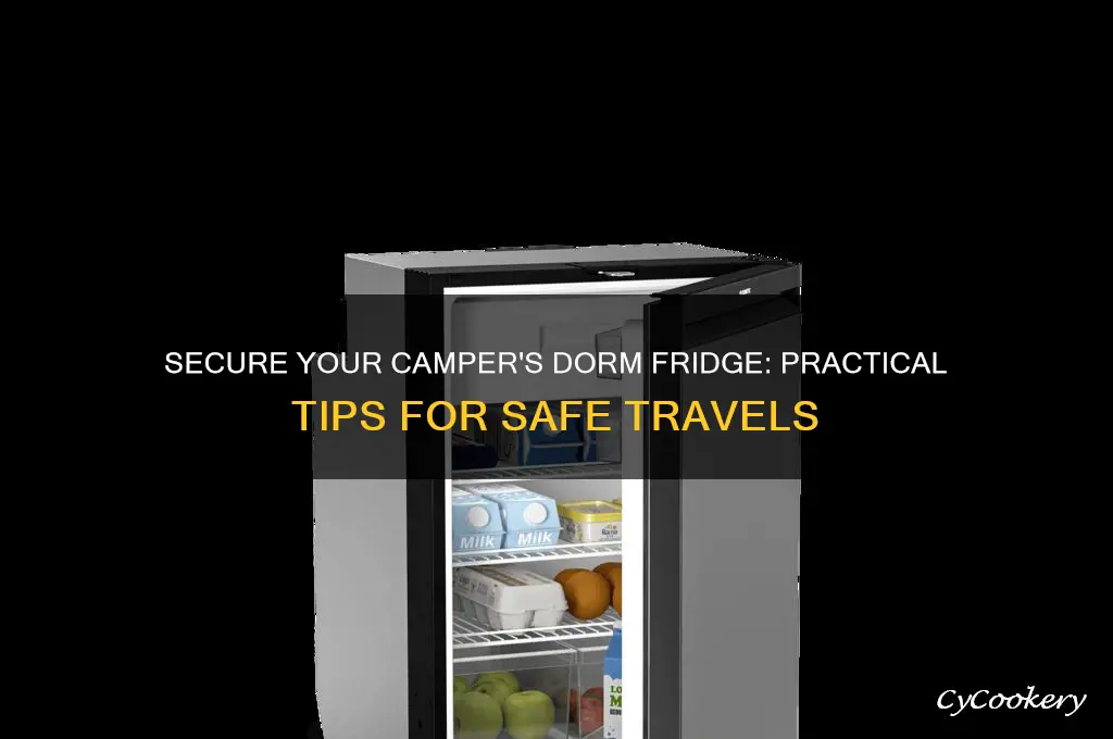how to secure dorm refrigerator in camper