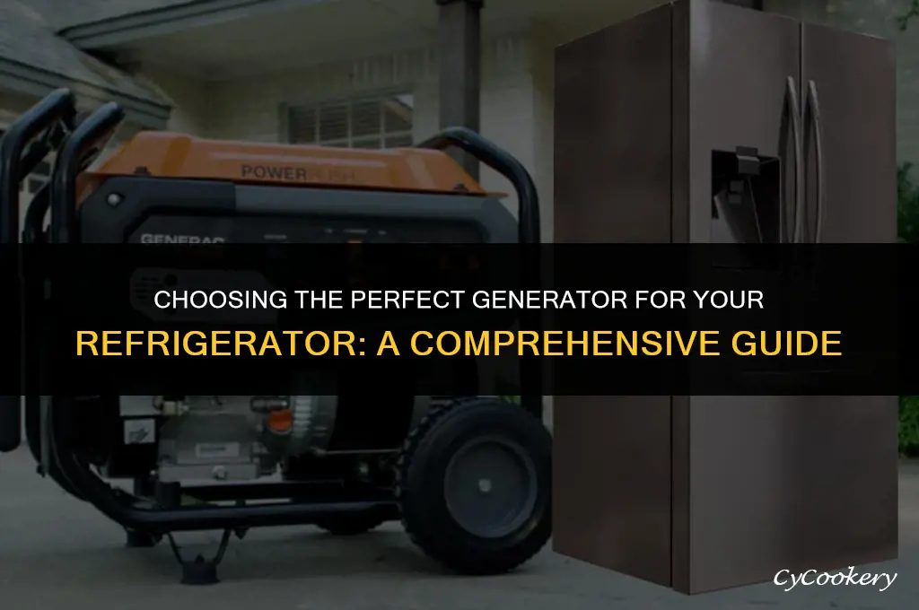 how to select a generator for your refrigerator
