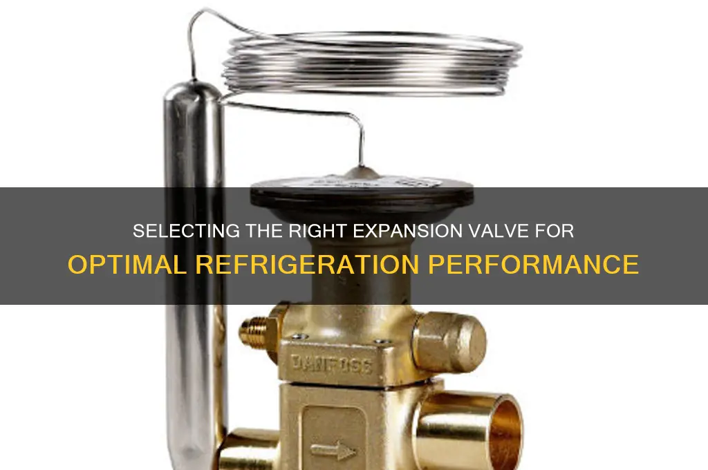 how to select expansion valve for refrigeration