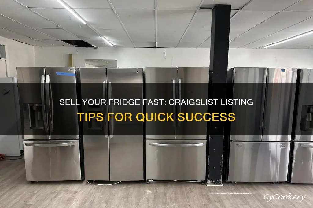 how to sell a refrigerator on craigslist