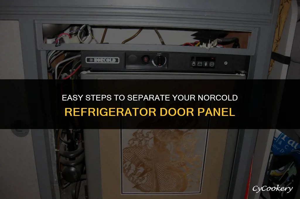 how to seperate a norcold refrigerator door panel