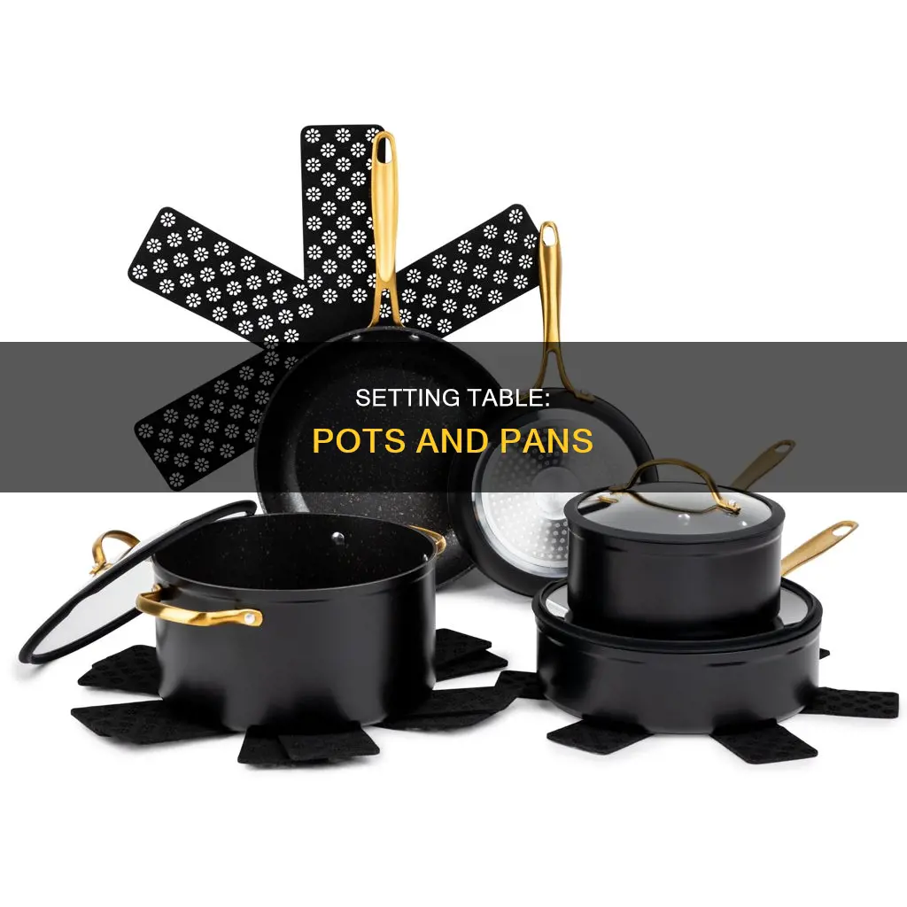 how to set a table with pots and pans