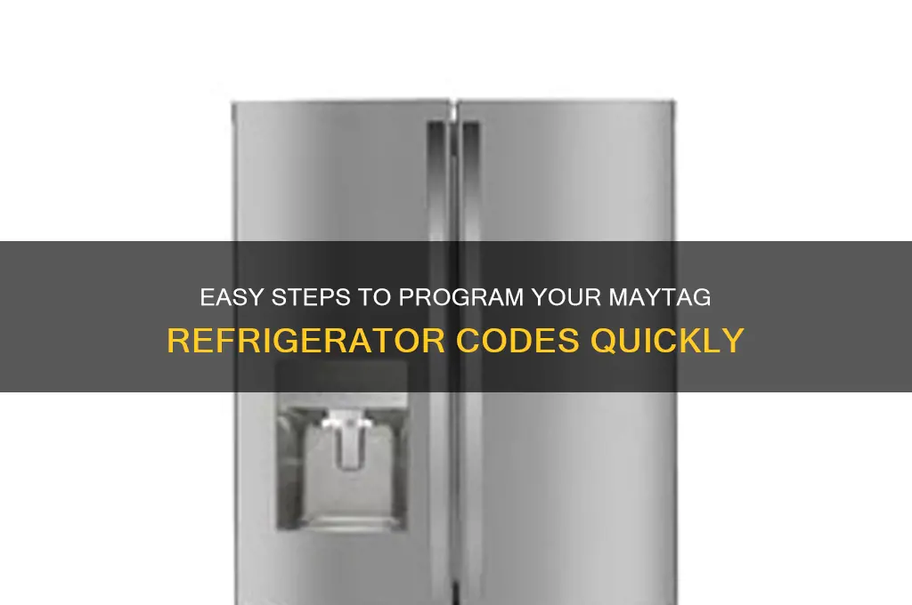 how to set codes on maytag refrigerator