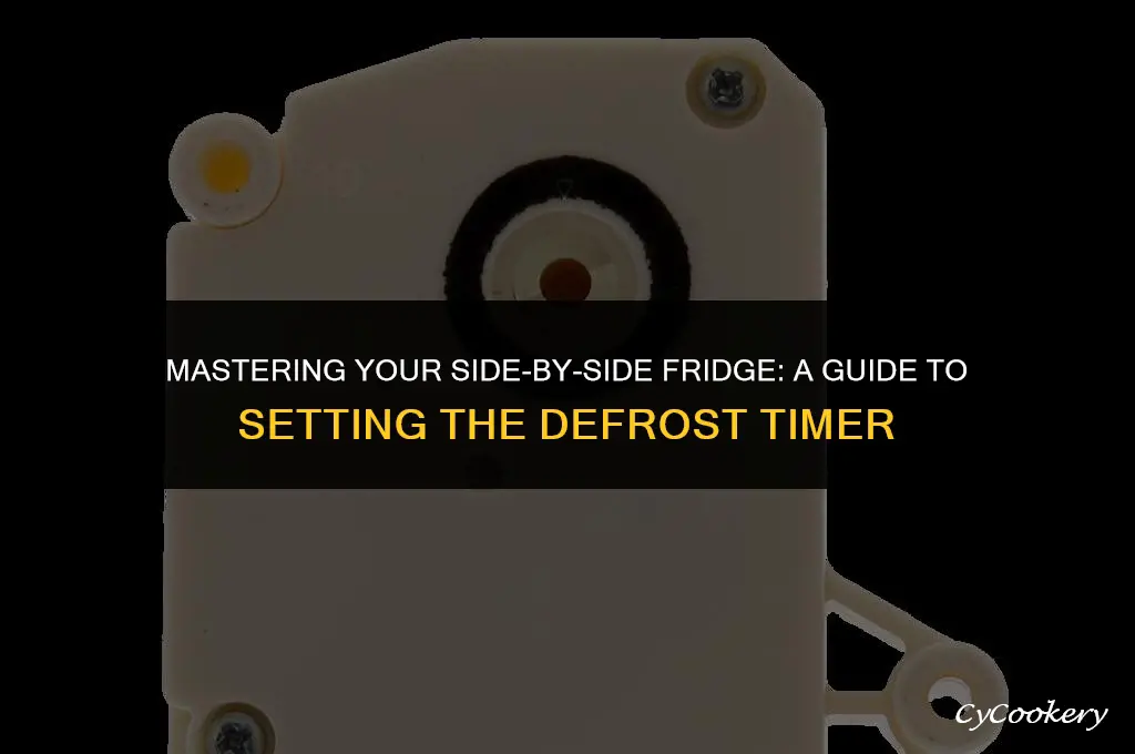 how to set defrost timer side by side refrigerator