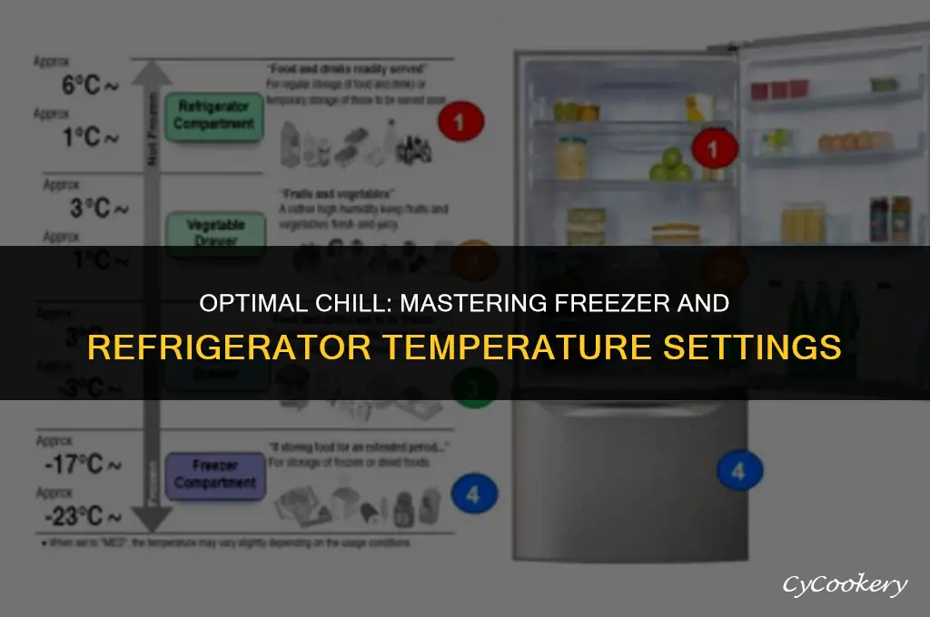 how to set freezer and refrigerator temperature settings