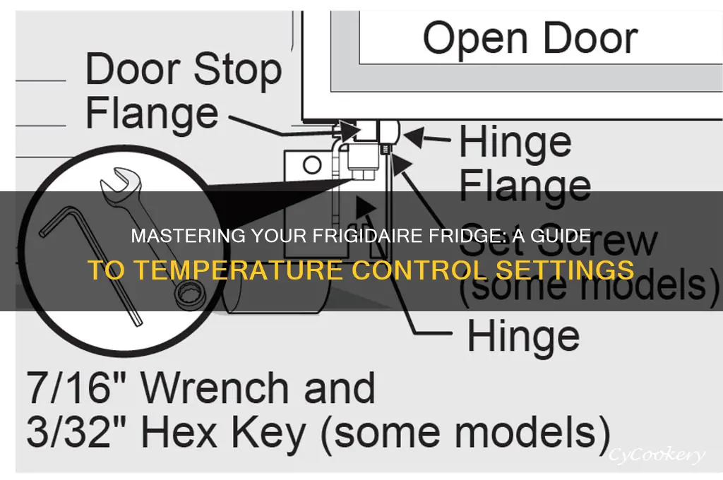 how to set frigidaire refrigerator temperature control