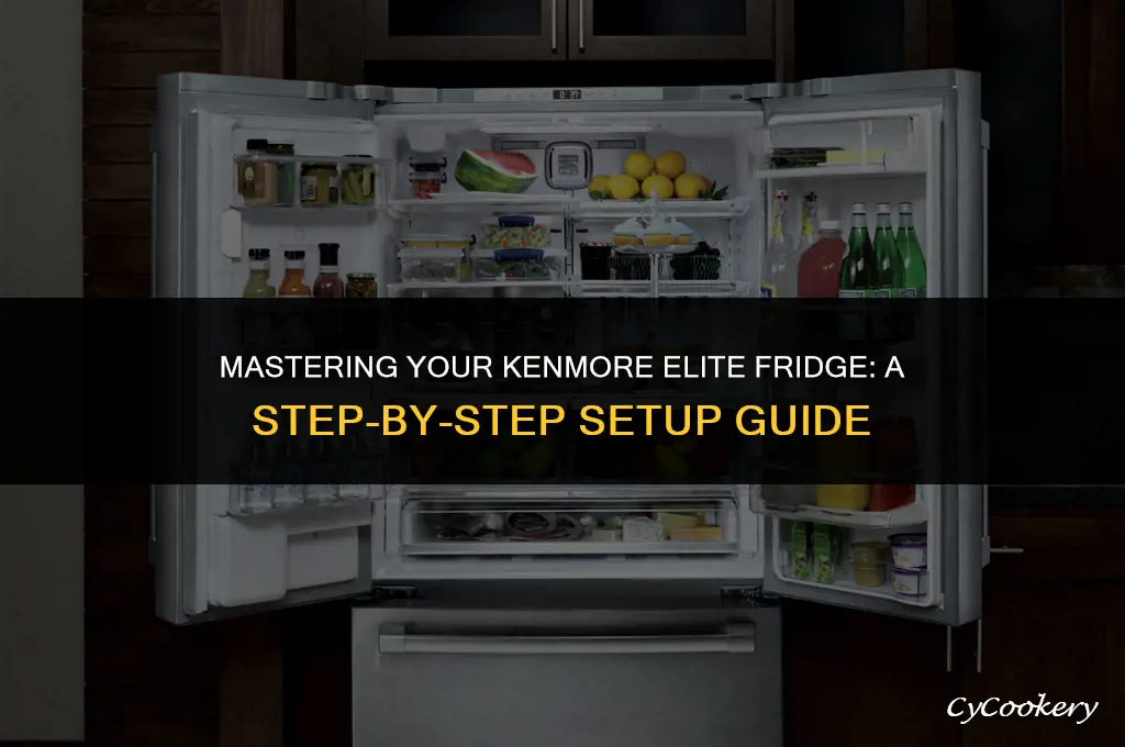 how to set my kenmore elite refrigerator to work