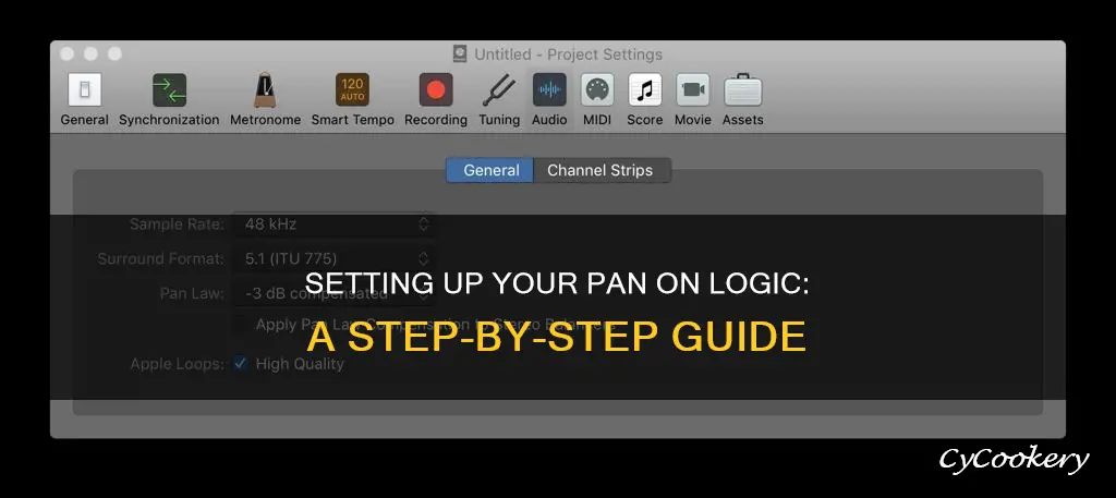 how to set pan on logic