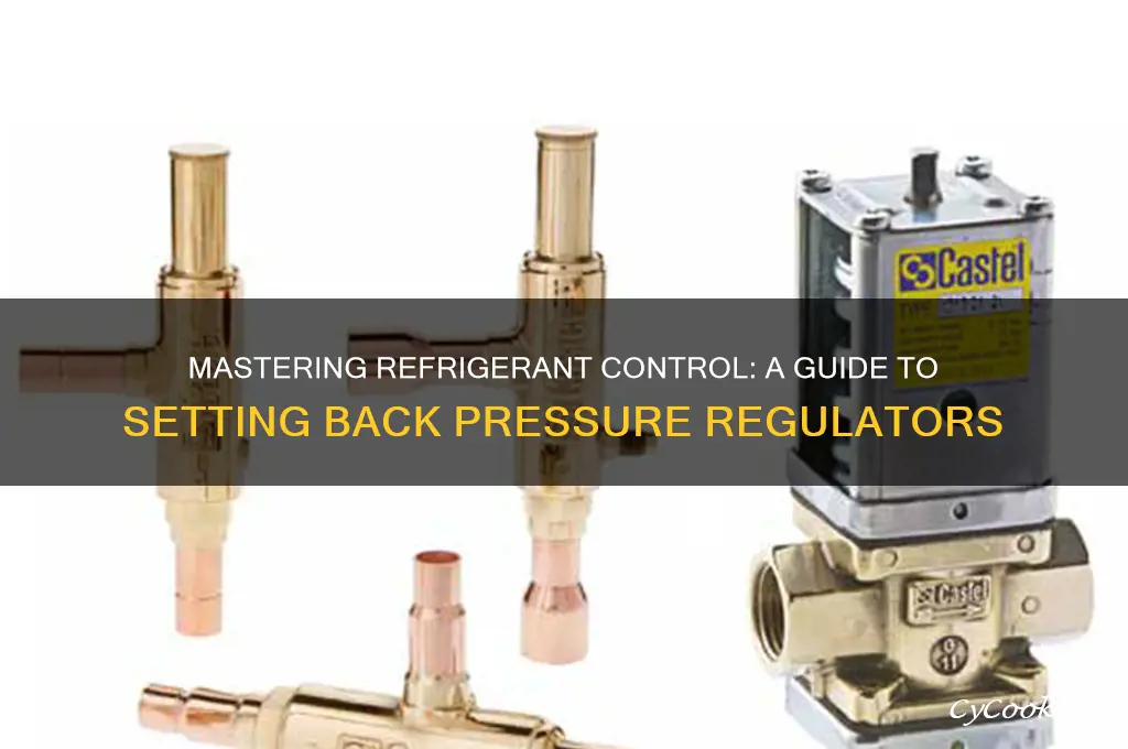 how to set refrigerant back pressure regulator