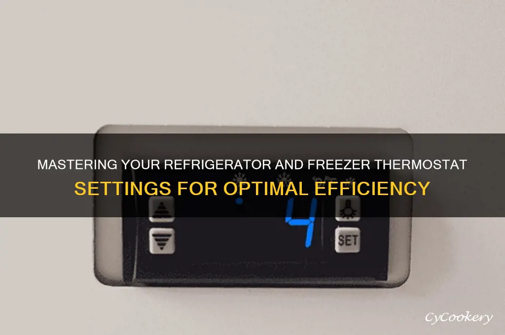 how to set refrigerator and freezer thermostat