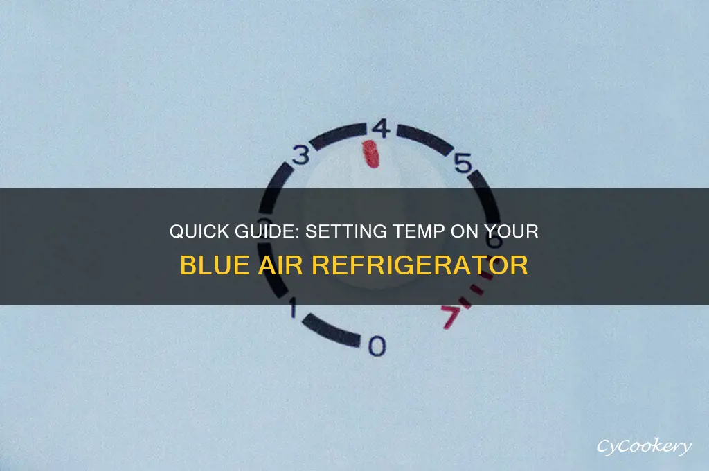 how to set temp blue air refrigerator
