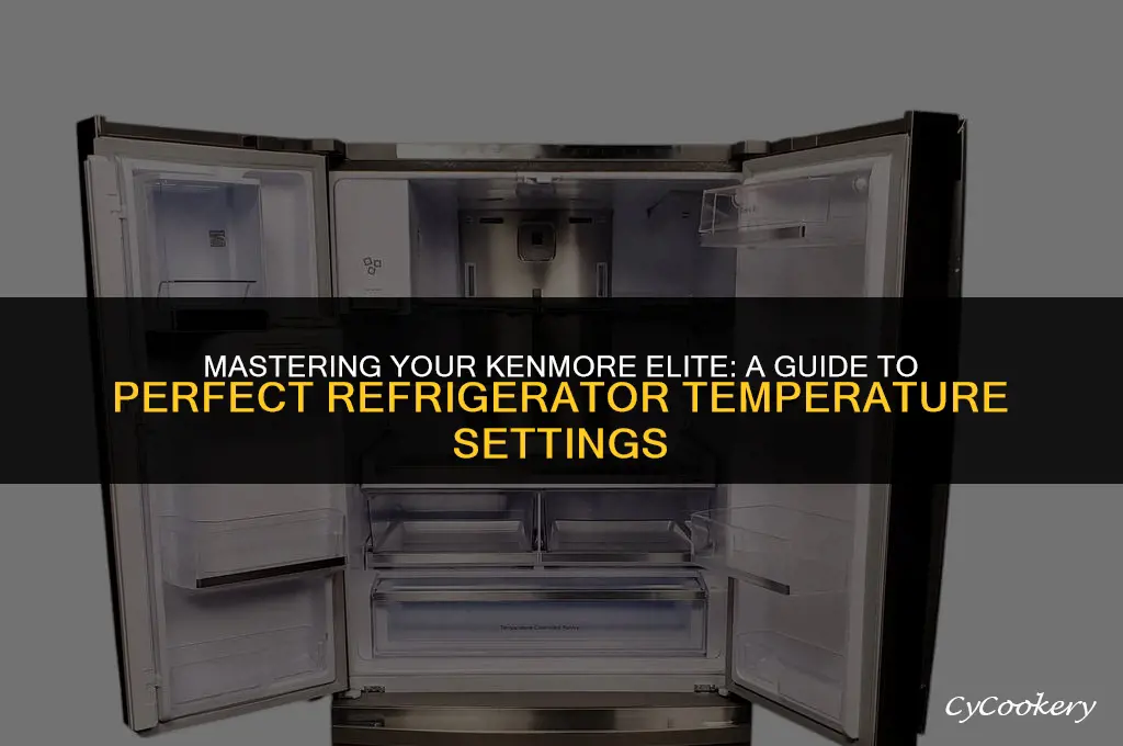 how to set temp on a kenmore elite refrigerator