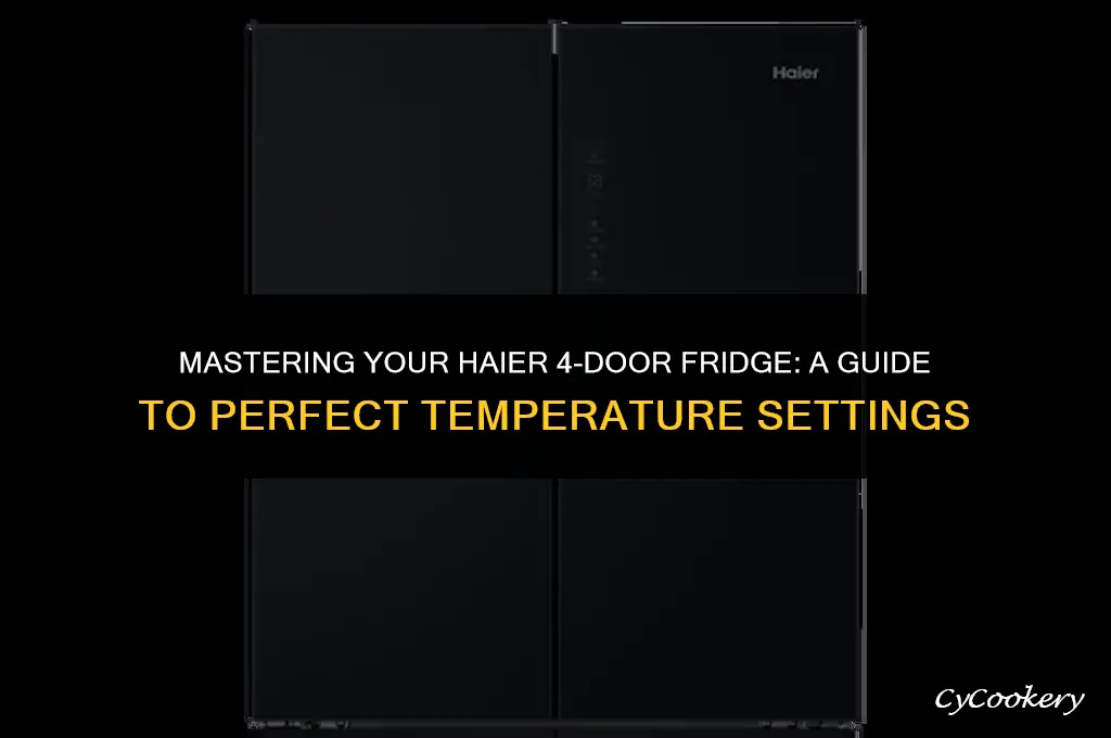 how to set temperature in haier 4 door refrigerator