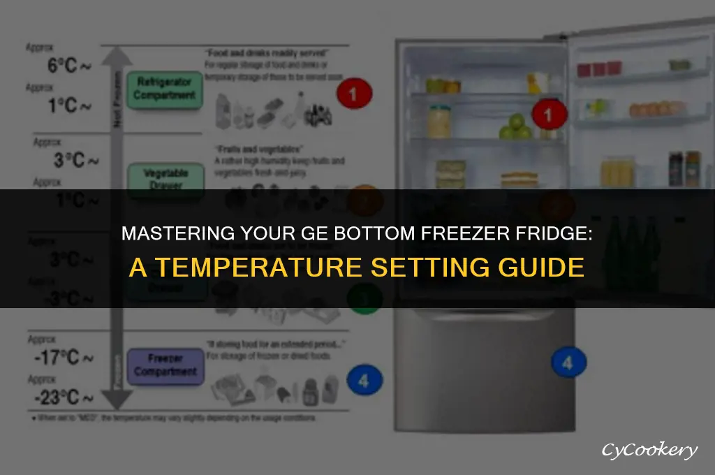 how to set temperature on ge bottom freezer refrigerator