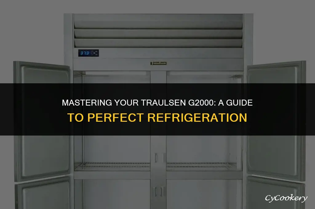 how to set temperature on traulsen g2000 refrigerator