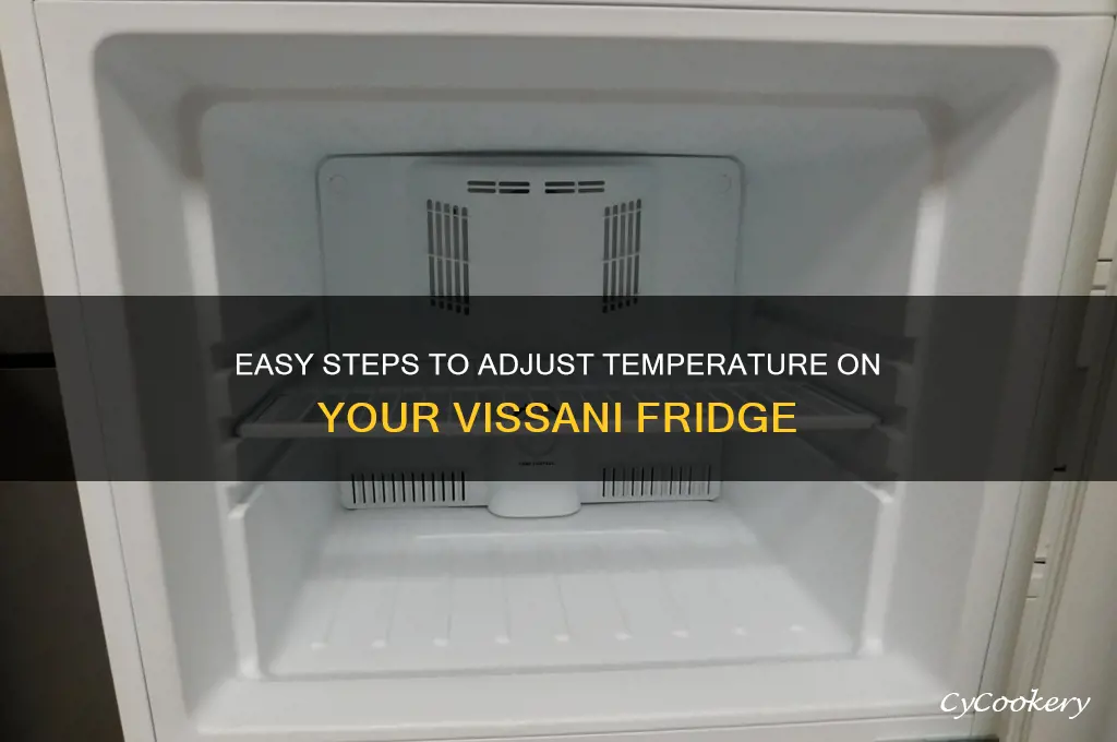 how to set temperature on vissani refrigerator