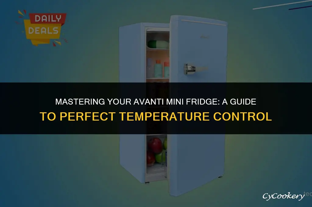 how to set the controls for avanti mini refrigerator