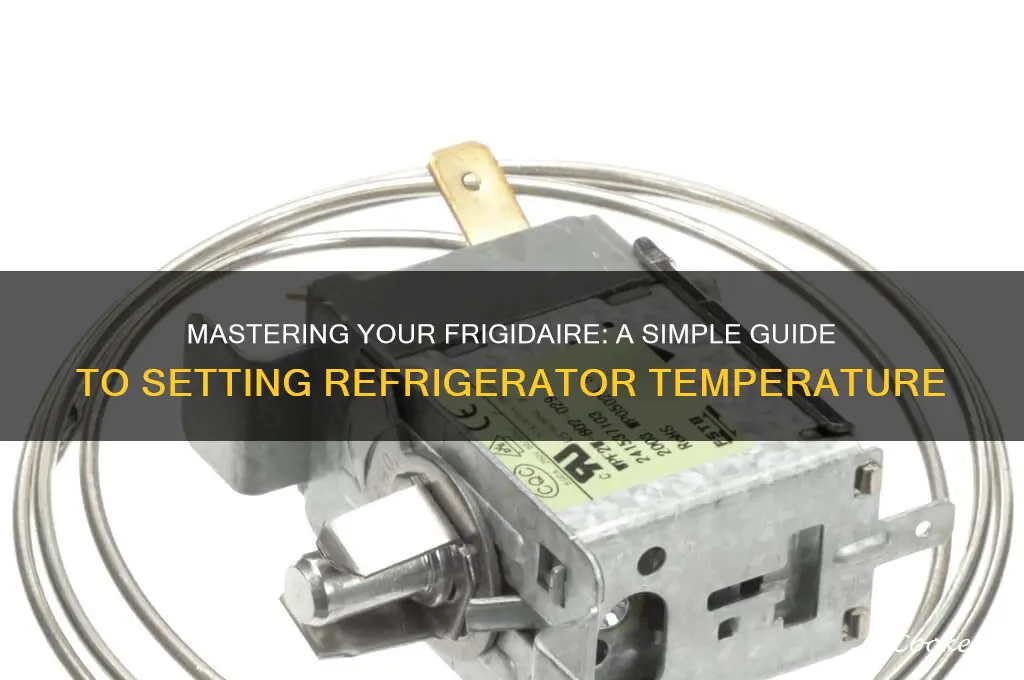 how to set the temperature on a frigidaire refrigerator
