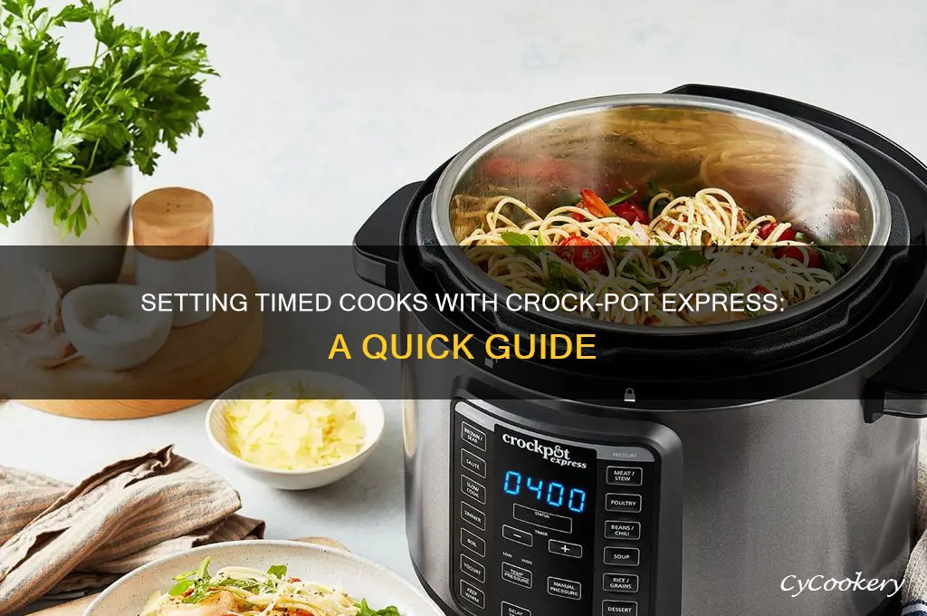 how to set timed on crock pot express cook