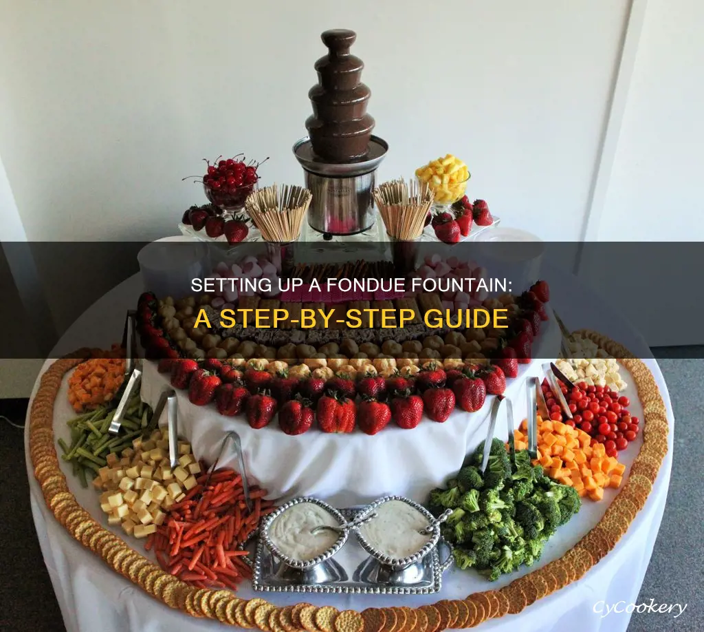 how to set up a fondue fountain