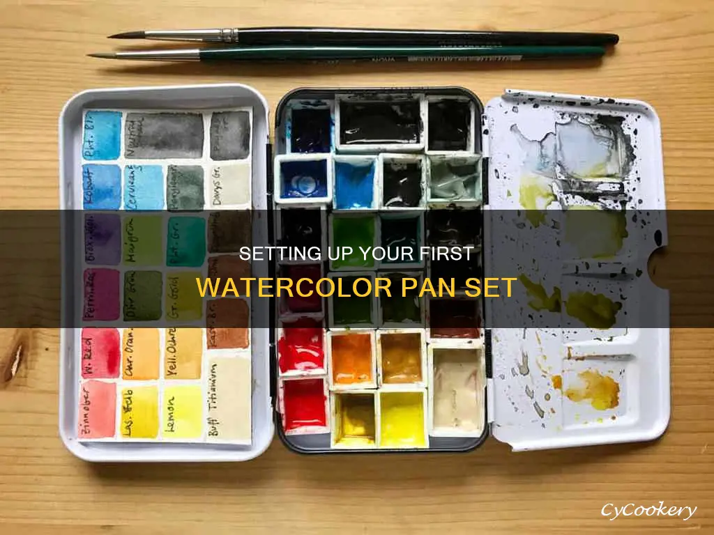 how to set up a watercolor pan set