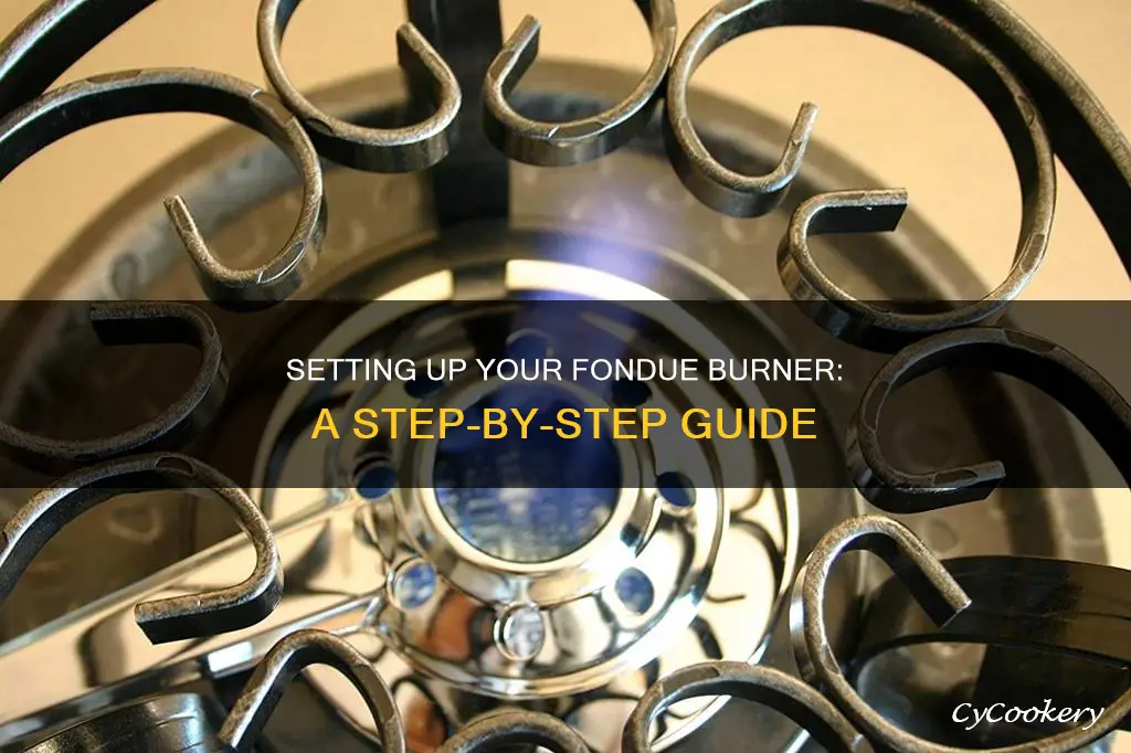 how to set up fondue burner