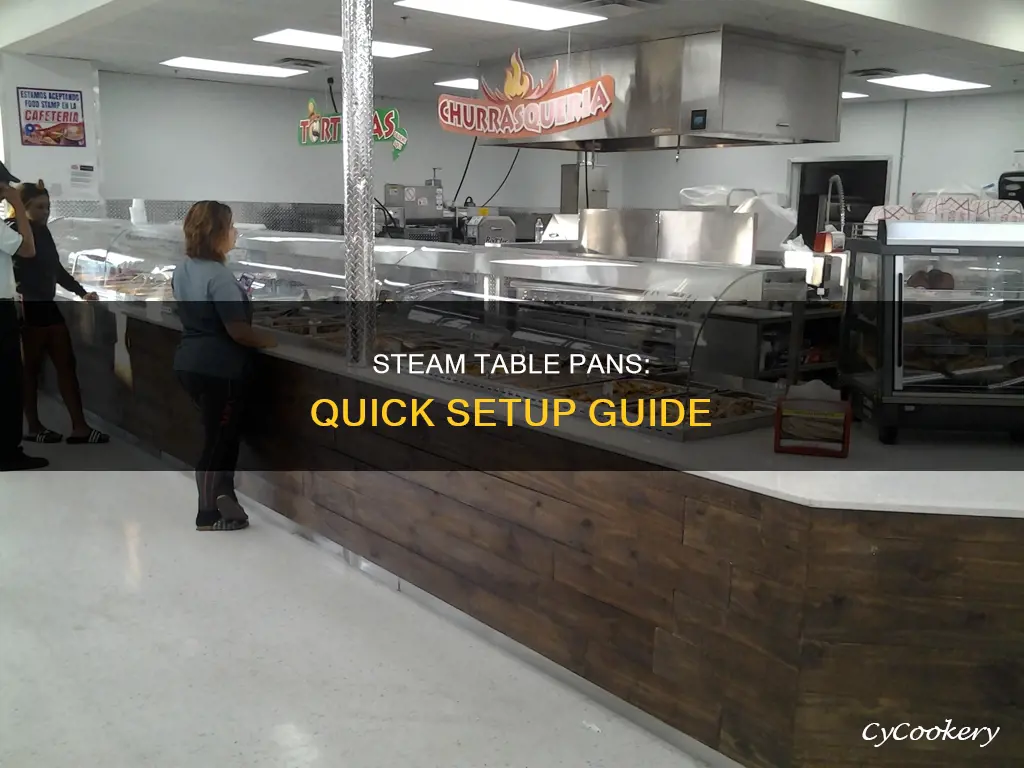 how to set up steam table pans